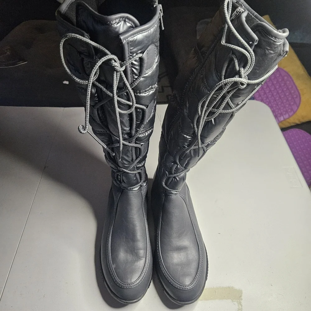 Naturalizer Womens Boots 8.5W Windy Silver Grey N5 Comfort‎ Waterproof Snow
